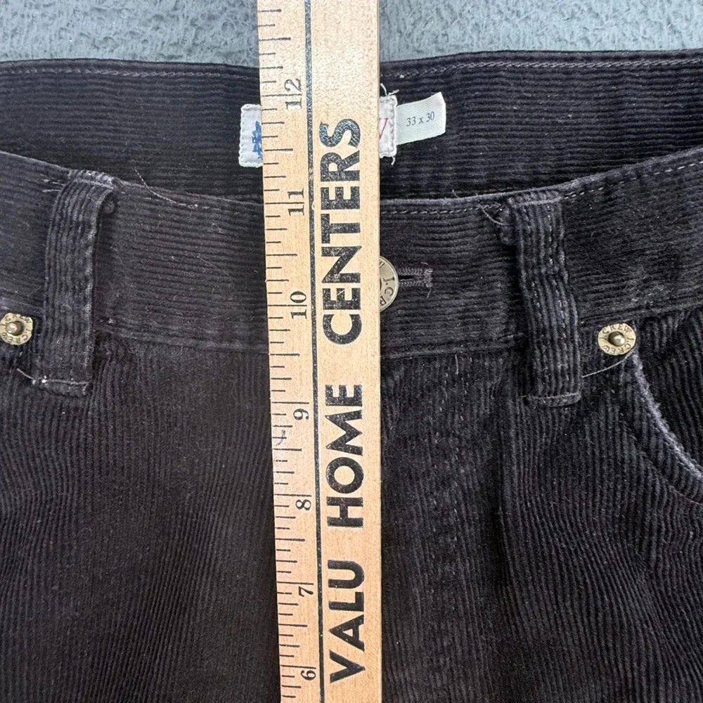 J.Crew Corduroy Pants Mens 33x30 Black Straight Leg 100% Cotton 4038